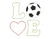 Stickdatei - Love Fußball Appli